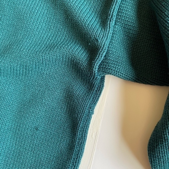 VINTAGE Weekend Edition Hand Knitted Green Floral Sweater - Picture 10 of 12